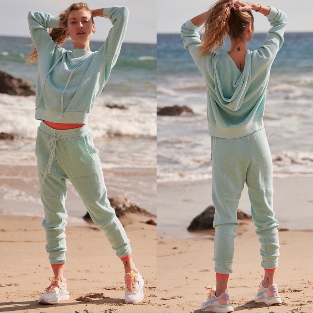 Free People MOVEMENT The Simple Life Waffle Knit Joggers